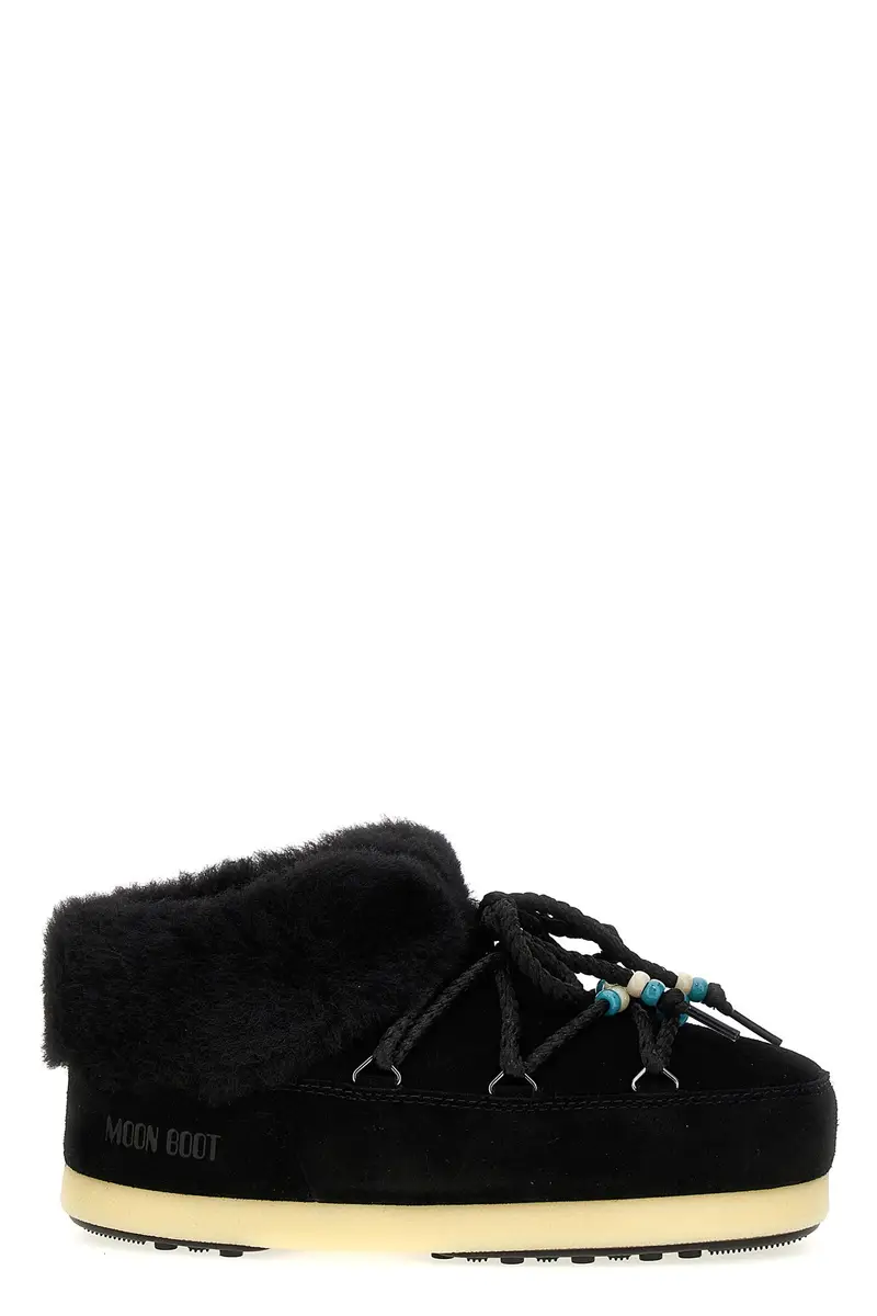 Stivaletto Mule Suede Beads Nero