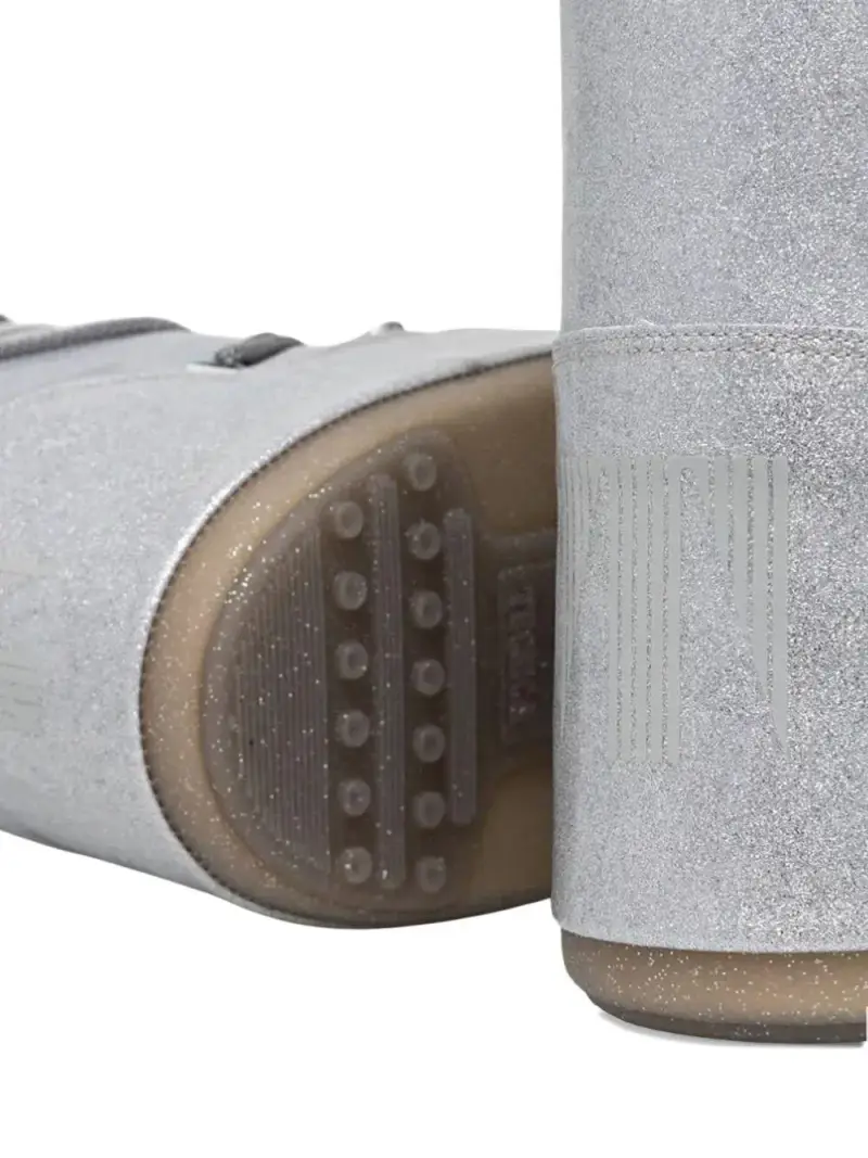 Stivali argento glitter allacciati miniatura 2