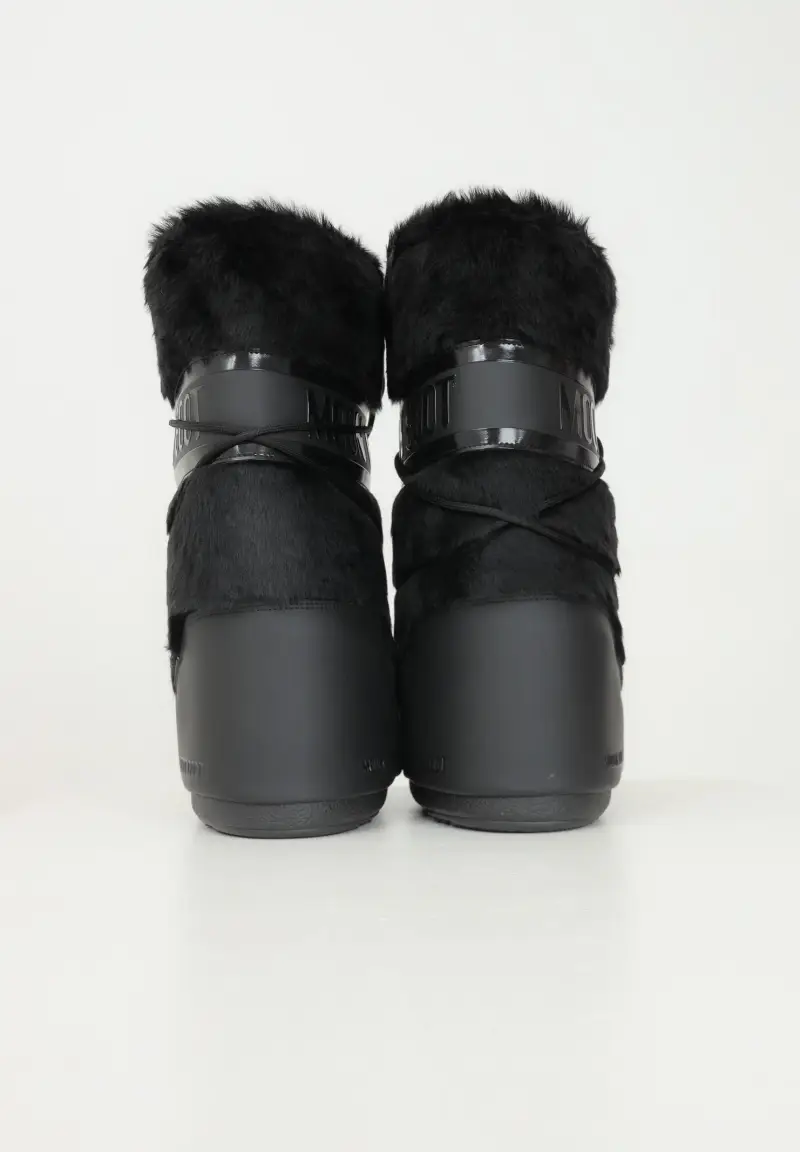Stivali da neve ICON in ecopelliccia nera da donna miniatura 2