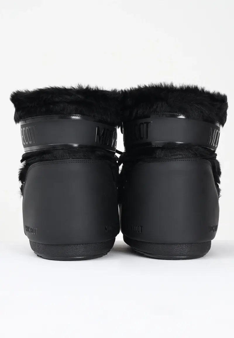 Stivali da neve ICON LOW in ecopelliccia nera da donna miniatura 2