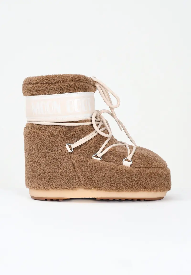 Stivali da neve ICON LOW in teddy marroni da donna miniatura 3