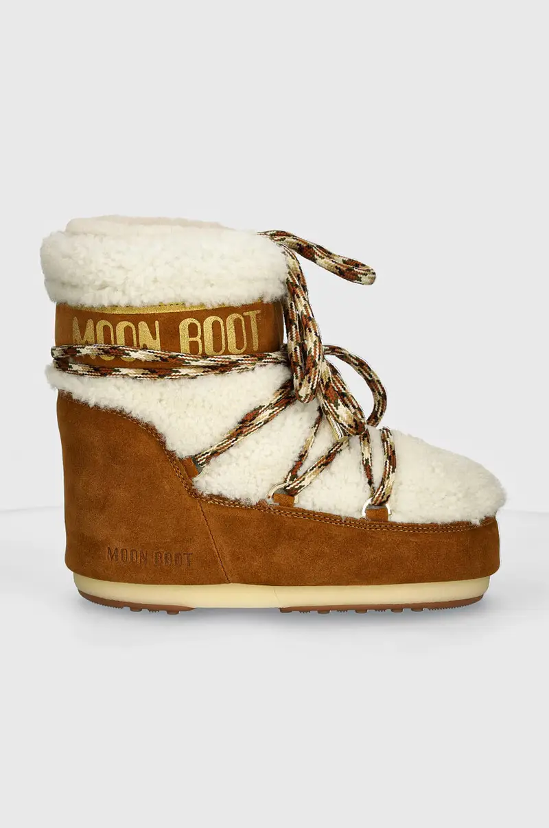 stivali da neve in camoscio MB ICON LOW SHEARLING colore marrone 80D1409580 MA03 miniatura 2
