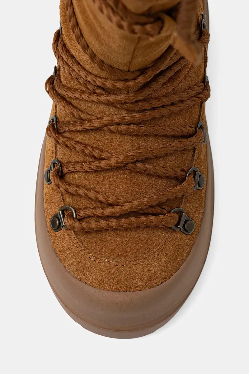 stivali da neve in camoscio MB LUNA BOOT EXTRA SUEDE colore marrone 80D2480200 M008 miniatura 4