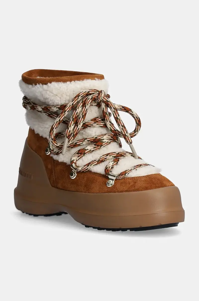 stivali da neve in camoscio MB LUNA BOOT SHEARLING colore marrone 80D2480020 MA03