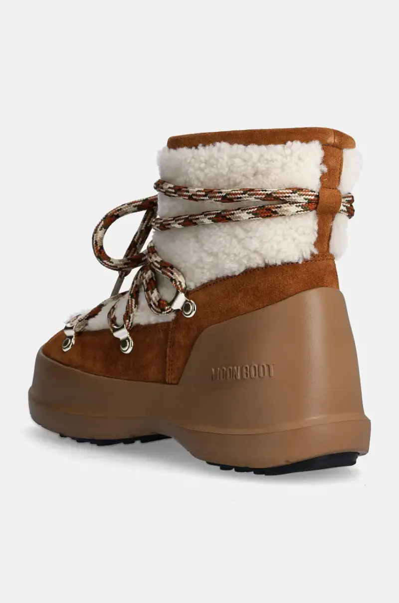 stivali da neve in camoscio MB LUNA BOOT SHEARLING colore marrone 80D2480020 MA03 miniatura 3