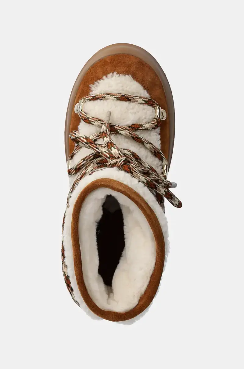 stivali da neve in camoscio MB LUNA BOOT SHEARLING colore marrone 80D2480020 MA03 miniatura 4