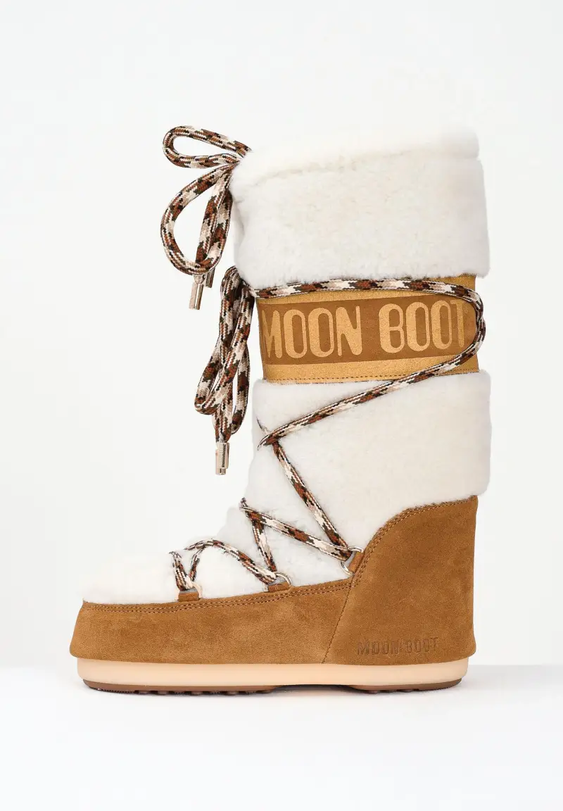 Stivali da neve LAB69 ICON in shearling panna da donna