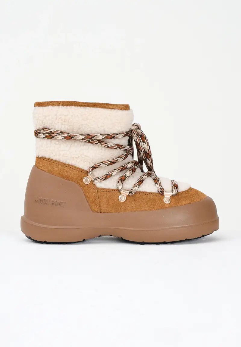 Stivali da neve LUNA in shearling marrone da donna miniatura 3