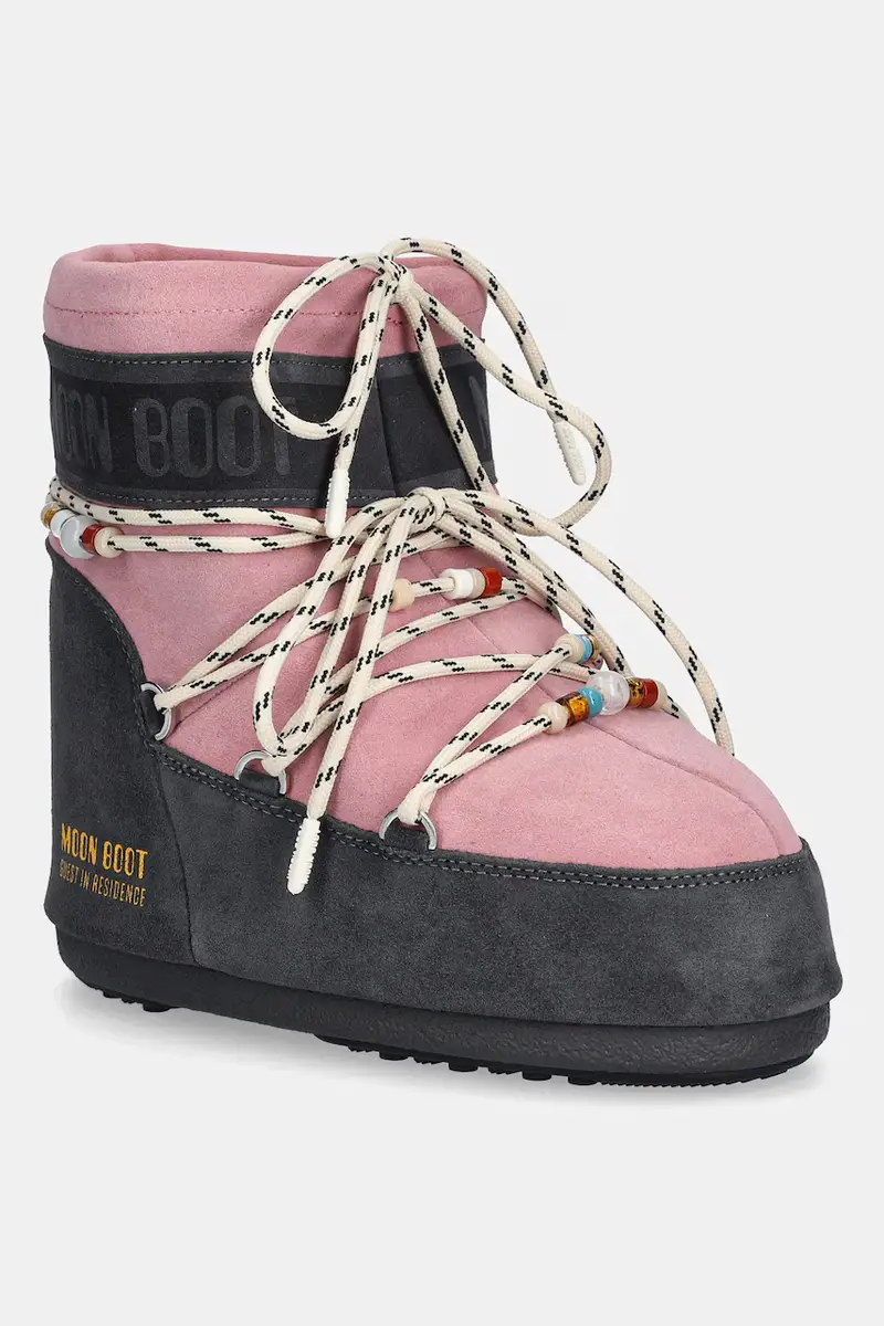 stivali da neve MB X GIR ICON LOW SUEDE BEADS Rosa