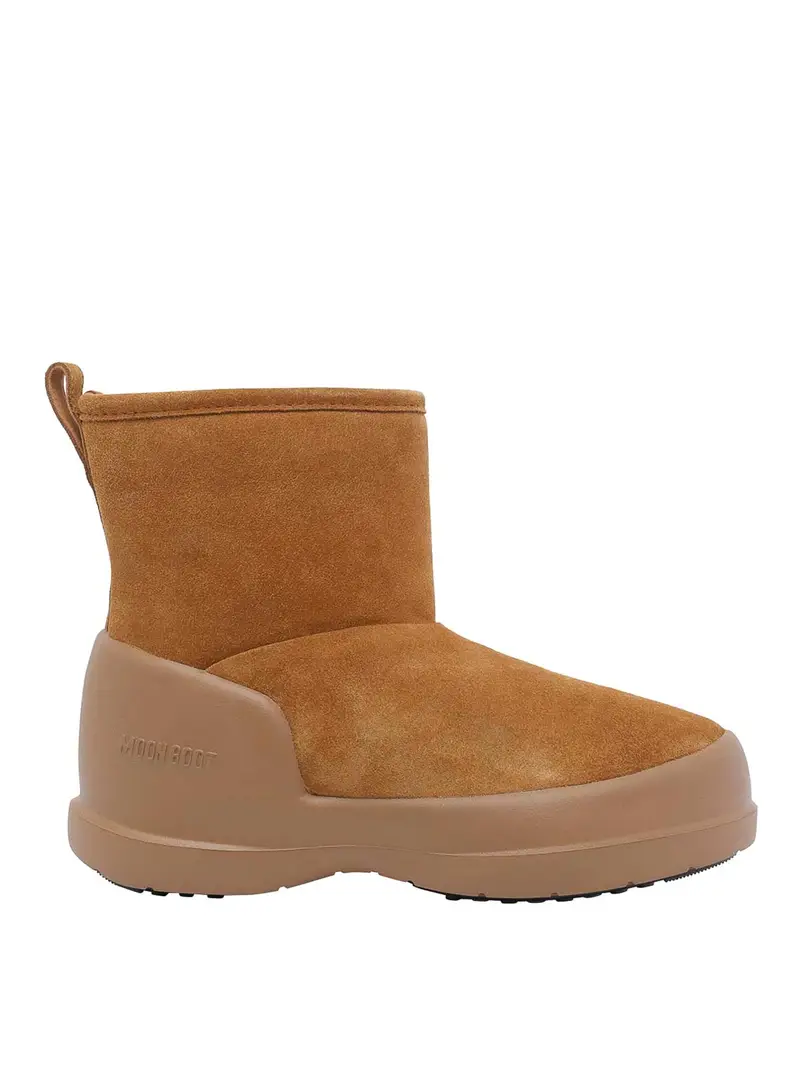 Stivali Mezzaluna medi in camoscio Beige