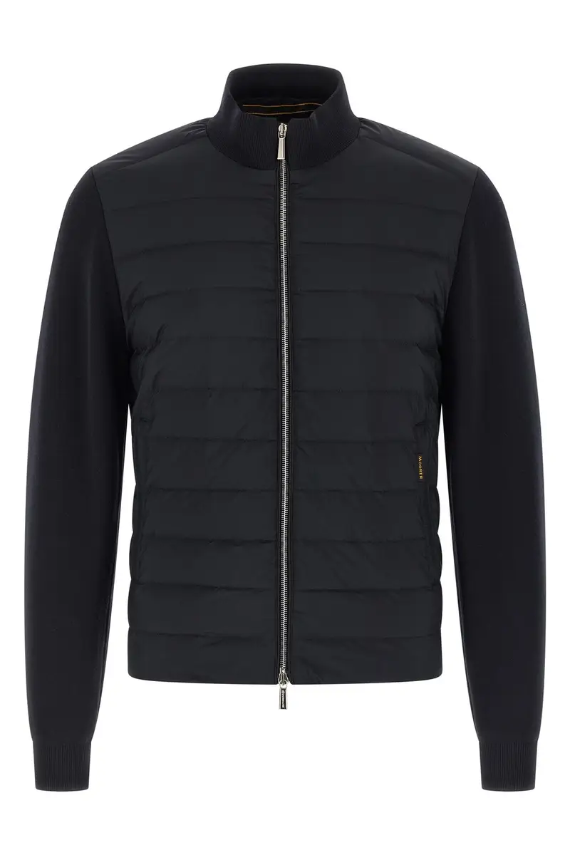 Moorer Giacca Duncan blu in misto seta, lana e cashmere