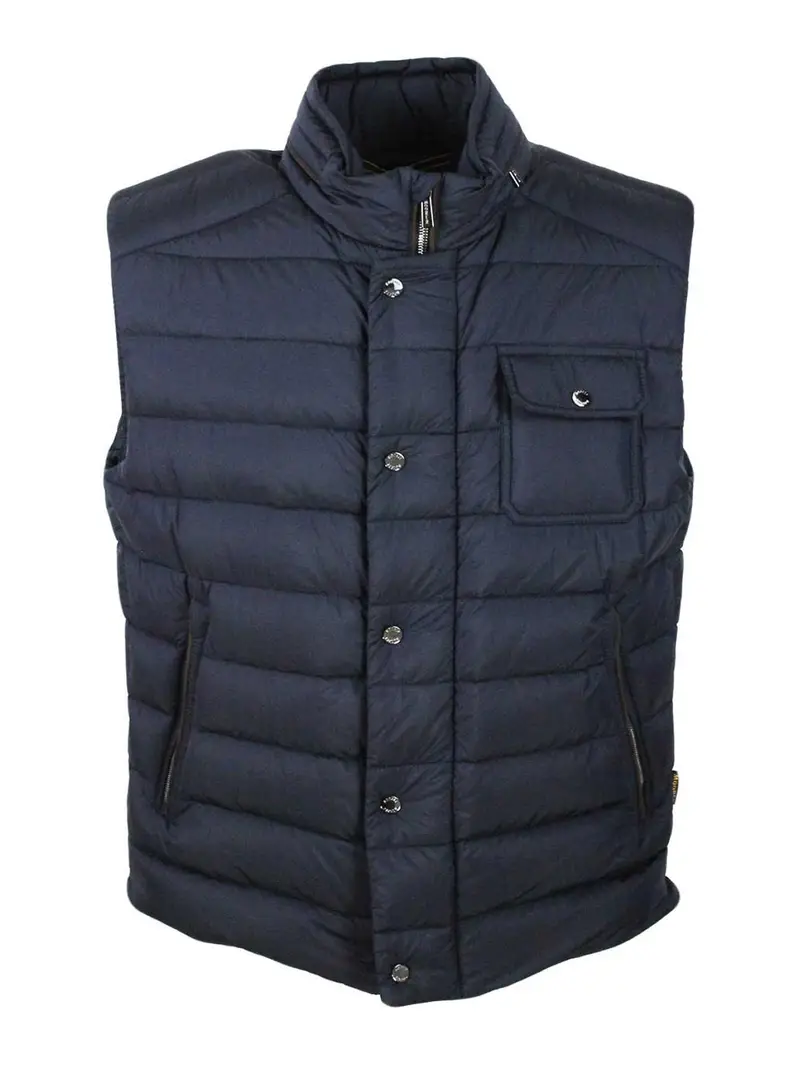 MOORER Gilet Blu 3272898