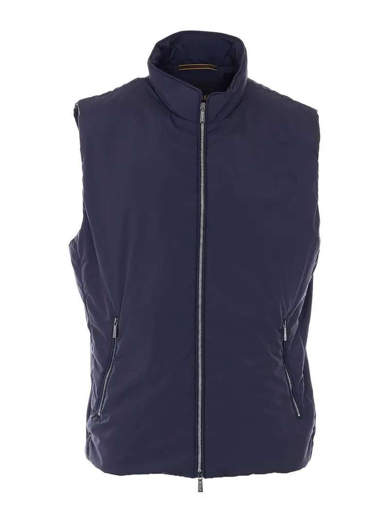 Gilet Senior Blu Con Chiusura Zip Frontale