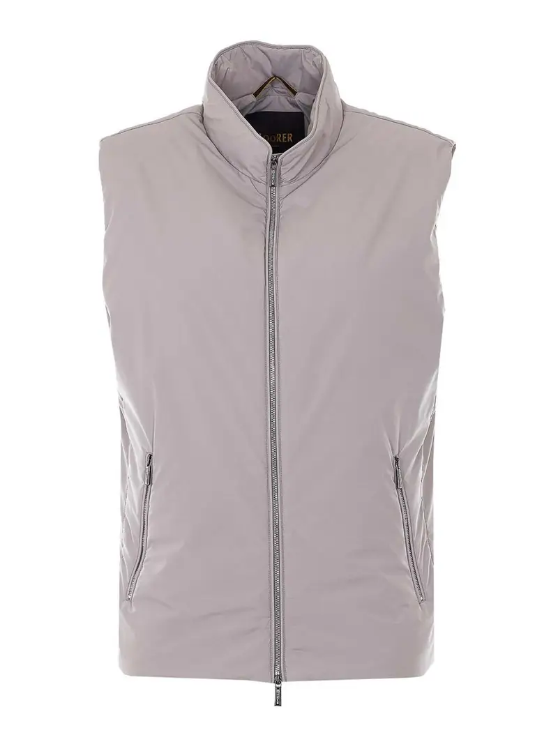 Gilet Senior grigio con chiusura zip frontale