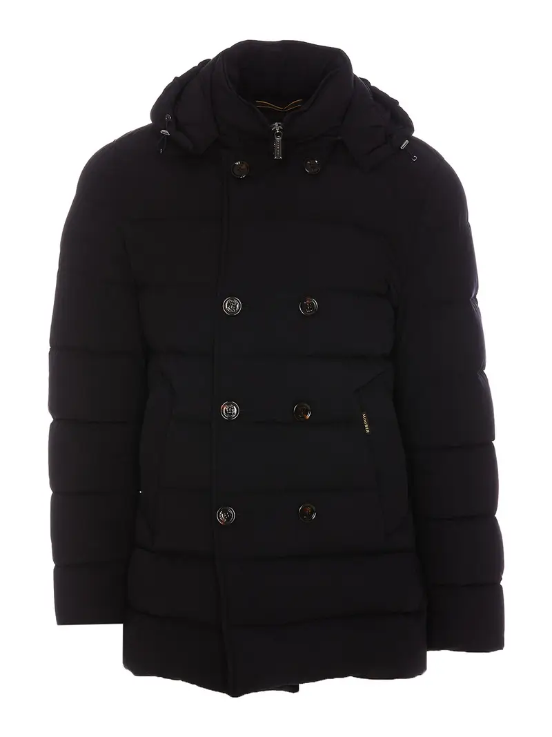 piumino con zip frontale Blu