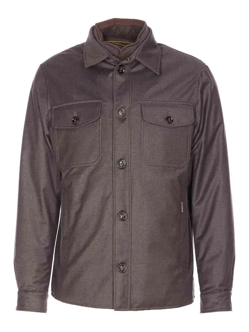 Piumino Duino Marrone Con Chiusura Bottoni