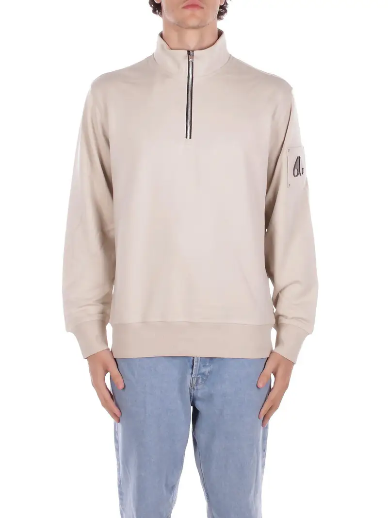 Felpa Uomo MOOSE KNUCKLES Alabaster Hartsfield 1/4 zip