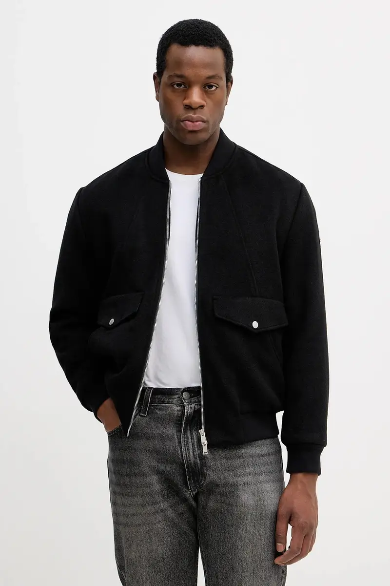 giacca con lana ELINGTON colore nero M35MW404 miniatura 5