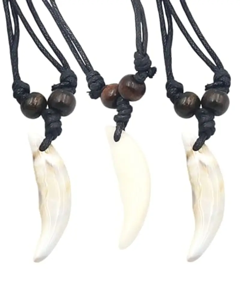 MOPZIJA 3PCS Collana Denti di Squalo,collana surfista,dente di squalo,collana estiva uomo, collana lunga uomo, Collana Uomo e Donna Lunga - collana uomo lunga