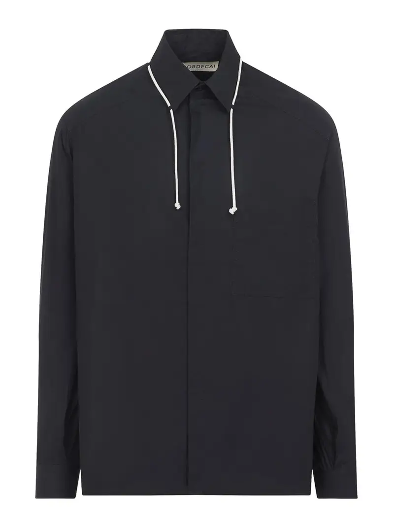 Camicia classica in cordoncino Nero
