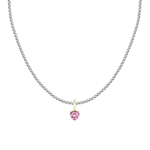 Morellato Collana Donna Cuore in Acciaio, Zirconi, Collezione DROPS, Regalo Donna