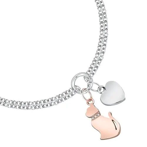 Morellato Mascotte Bracciale Donna in Acciaio, Cristalli miniatura 2