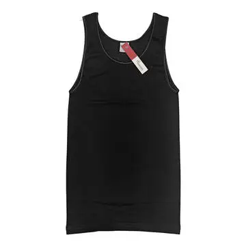 Canotta donna spalla larga in filo di scozia Moretta T393 tg 3-6 Nero