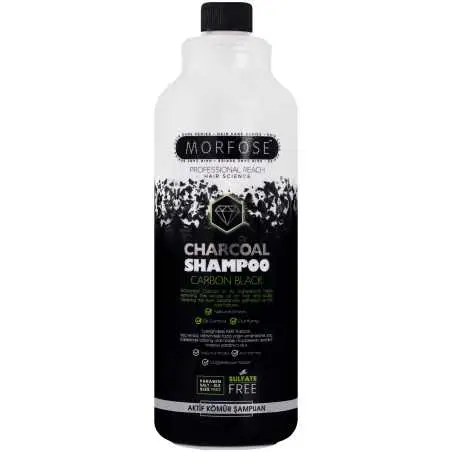 Charcoal Shampoo Carbon Black - shampoo senza SLS con carbone attivo, 1000ml