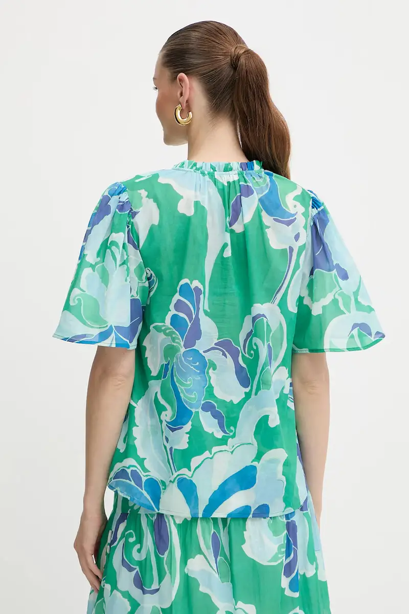 camicetta in cotone donna colore verde ONEL.F miniatura 3