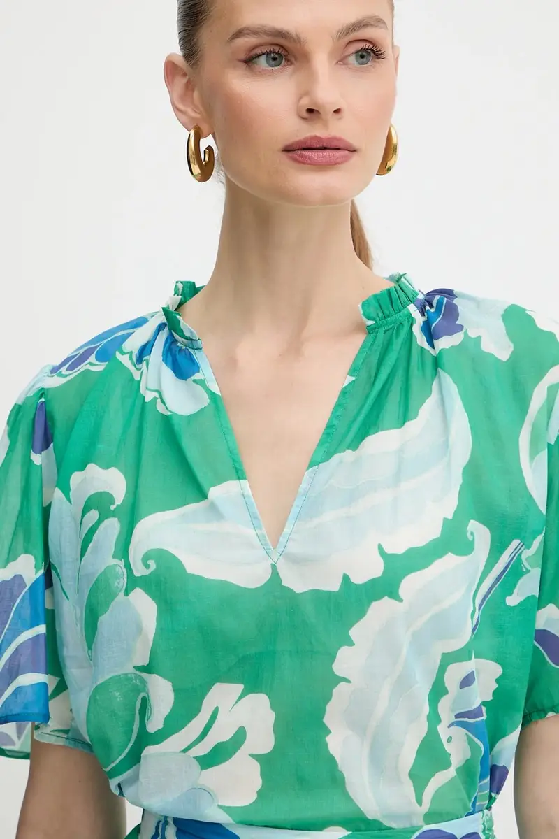 camicetta in cotone donna colore verde ONEL.F miniatura 4