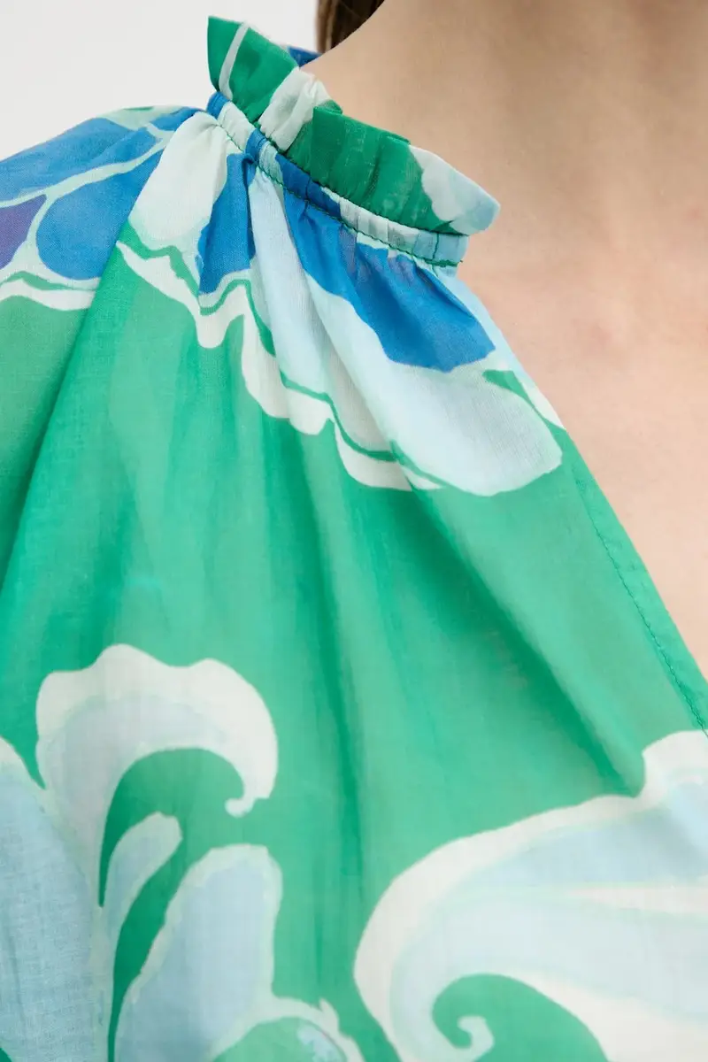 camicetta in cotone donna colore verde ONEL.F miniatura 5