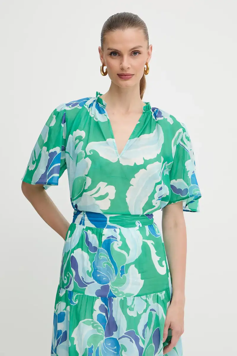 camicetta in cotone donna colore verde ONEL.F