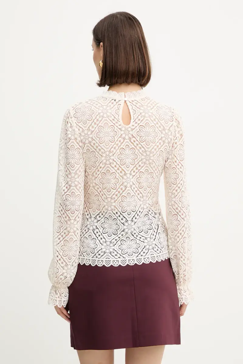 camicetta TYRIA donna colore blu navy TYRIA Beige miniatura 3