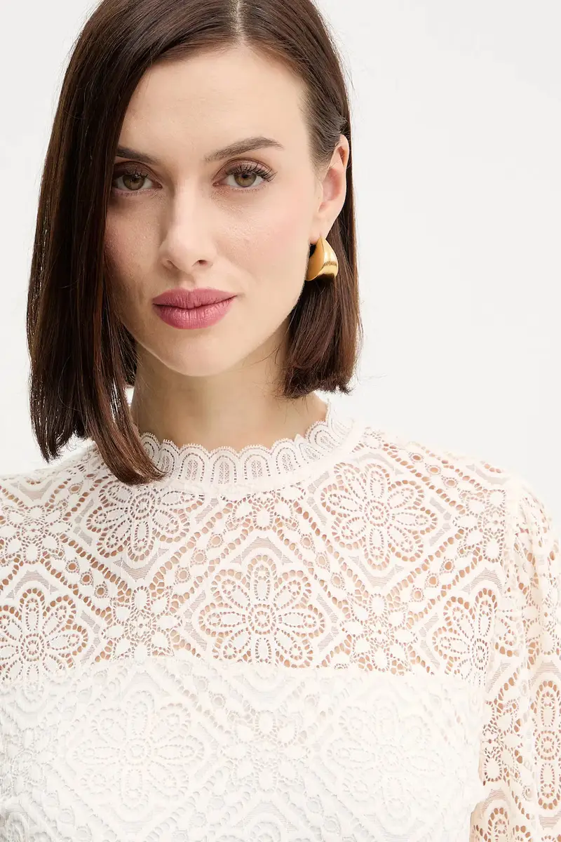 camicetta TYRIA donna colore blu navy TYRIA Beige miniatura 4