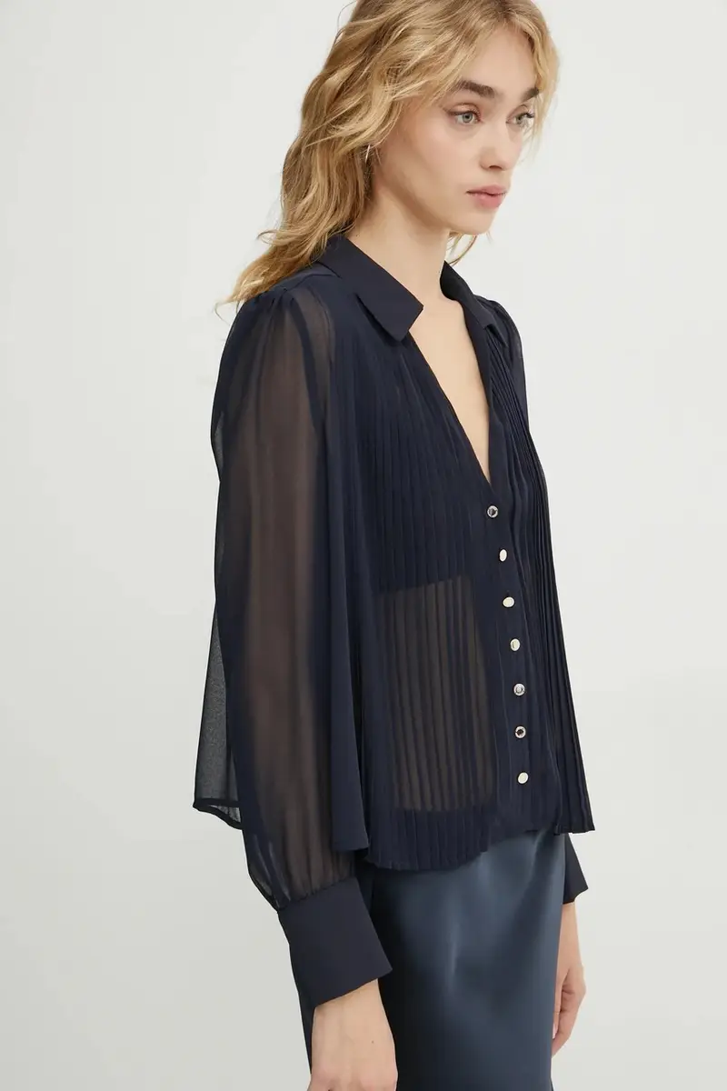 camicia CPLIA donna colore blu navy CPLIA miniatura 4