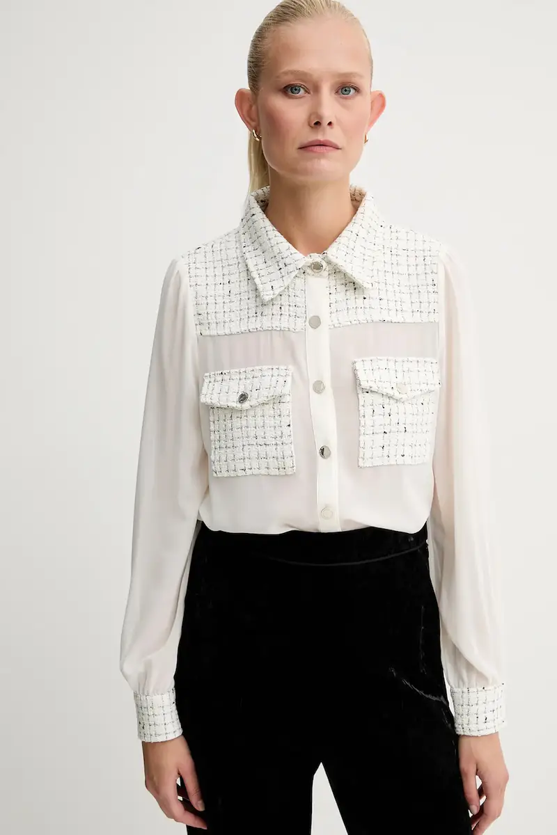 camicia donna colore beige CGABY miniatura 4