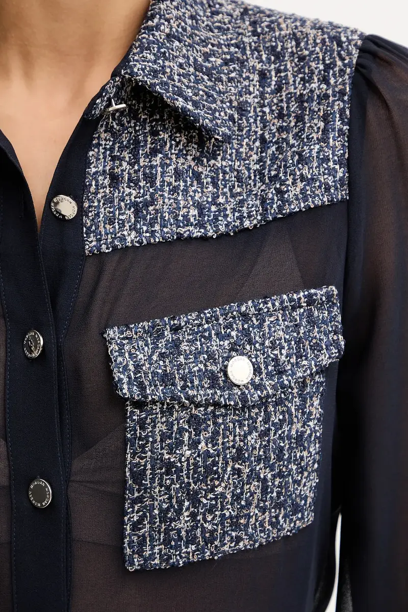 camicia donna colore blu navy COSCAR miniatura 5