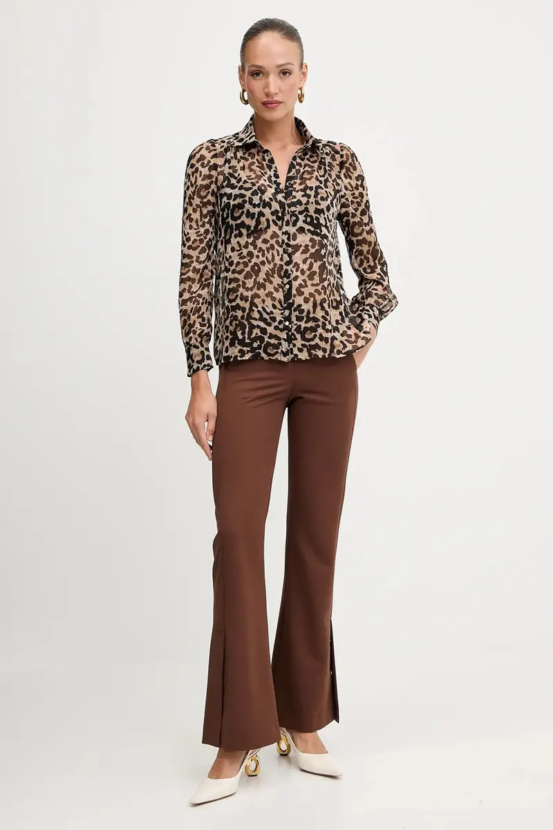 camicia donna colore marrone CLION miniatura 2