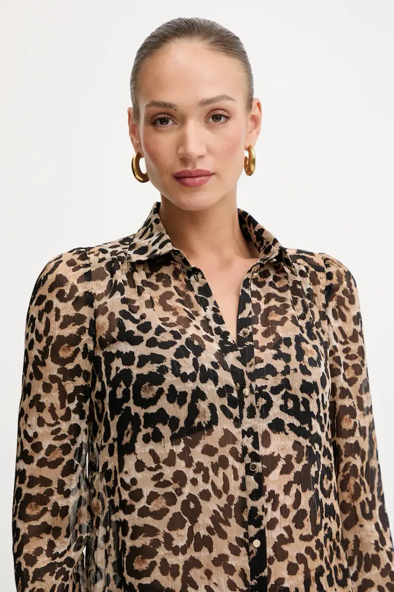 camicia donna colore marrone CLION miniatura 4