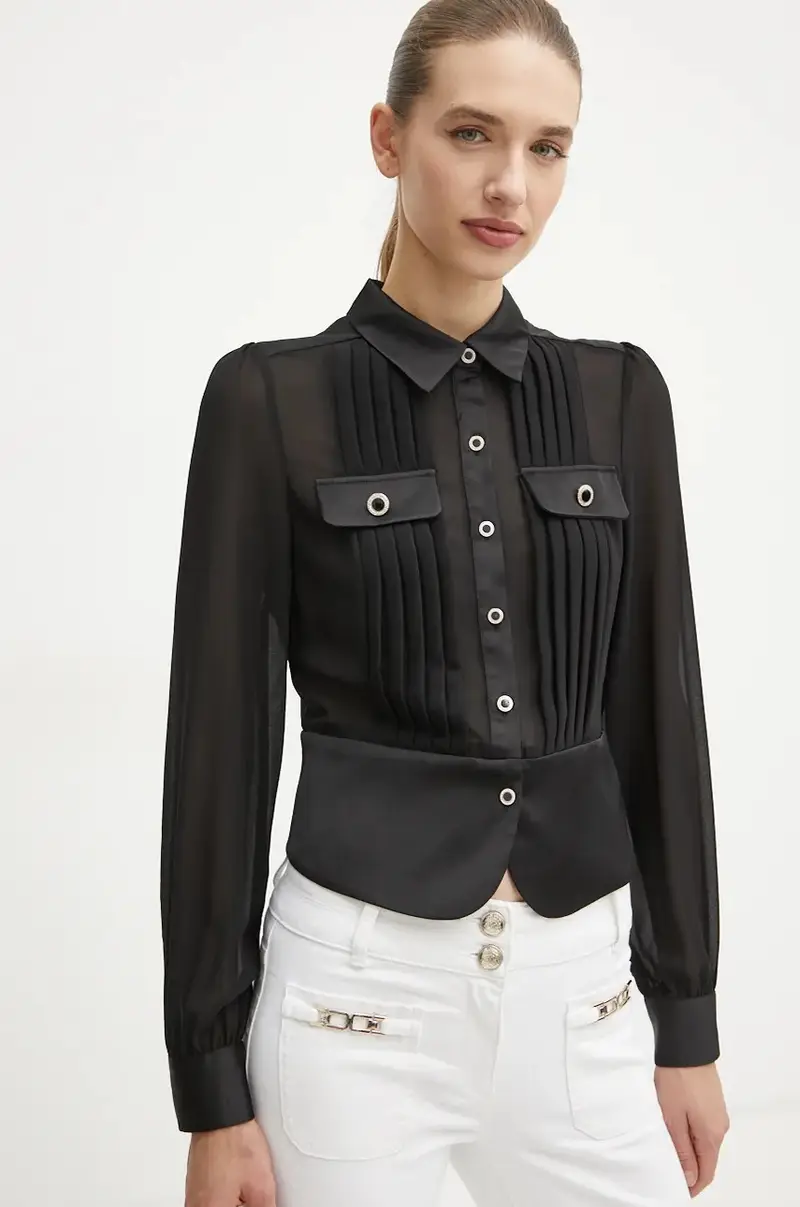 camicia donna colore nero miniatura 4