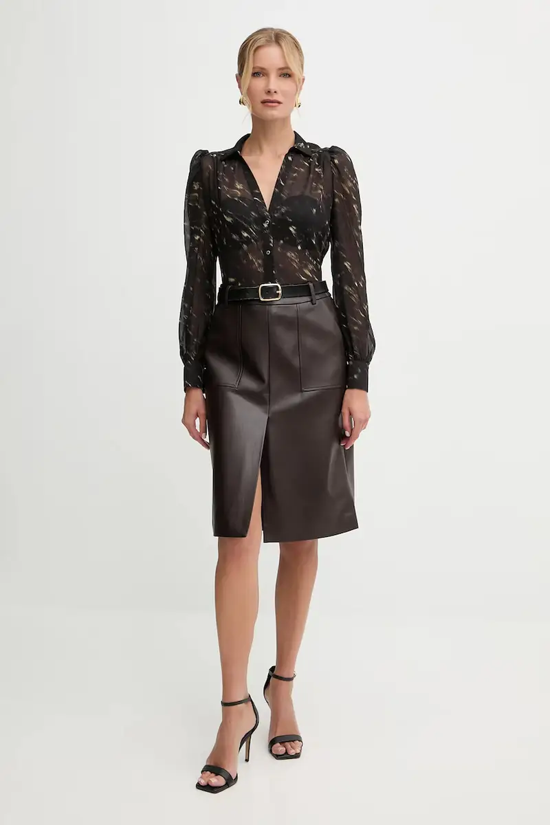 camicia donna colore nero COOD.F miniatura 2