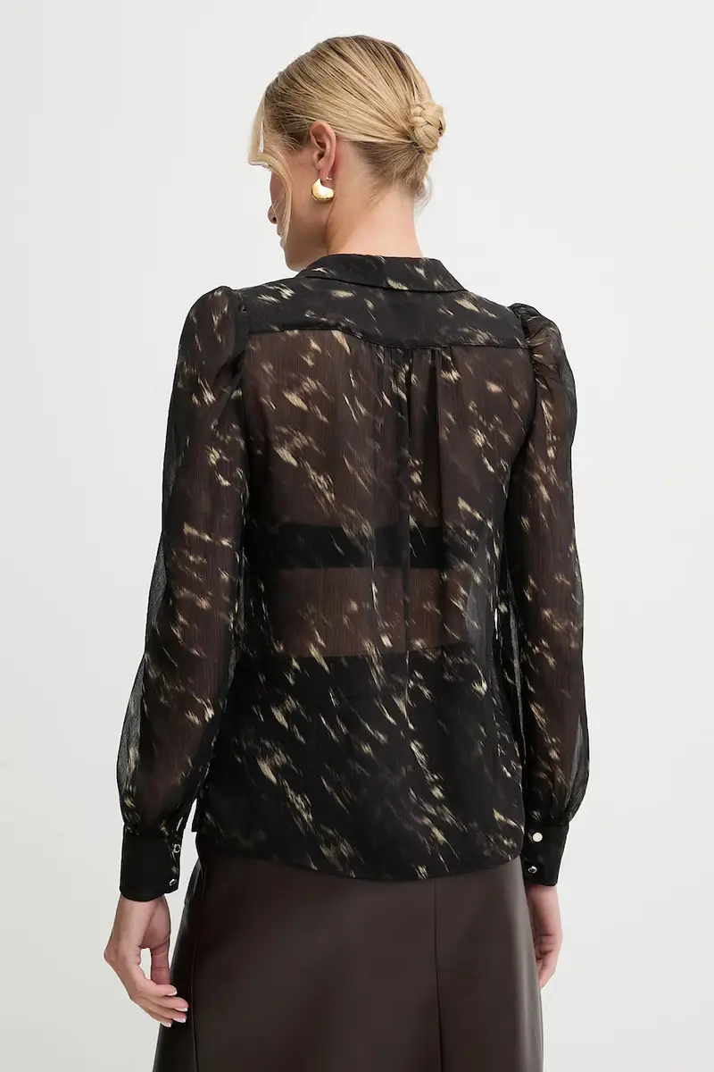 camicia donna colore nero COOD.F miniatura 3