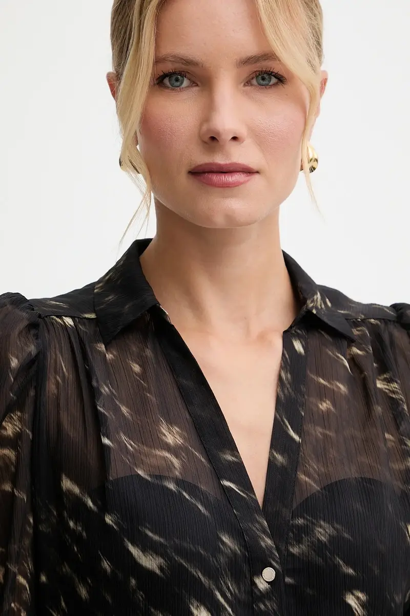 camicia donna colore nero COOD.F miniatura 4