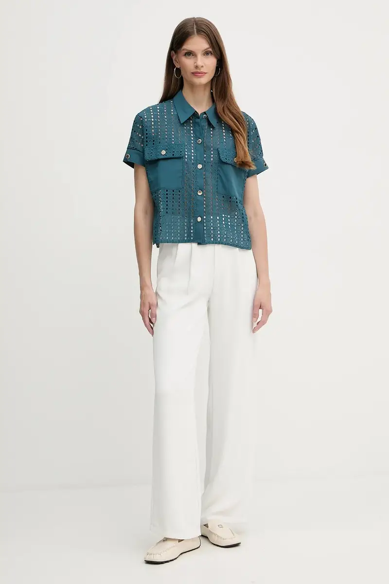 camicia donna colore verde CITILI Turchese miniatura 2