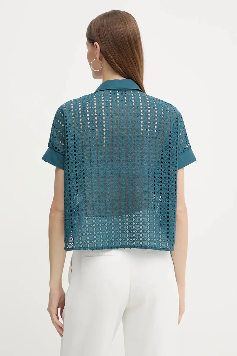 camicia donna colore verde CITILI Turchese miniatura 3