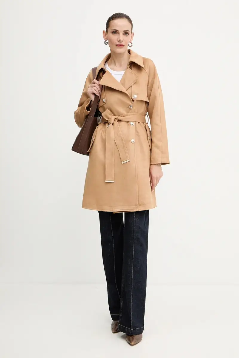 cappotto colore beige GSUEDE miniatura 2