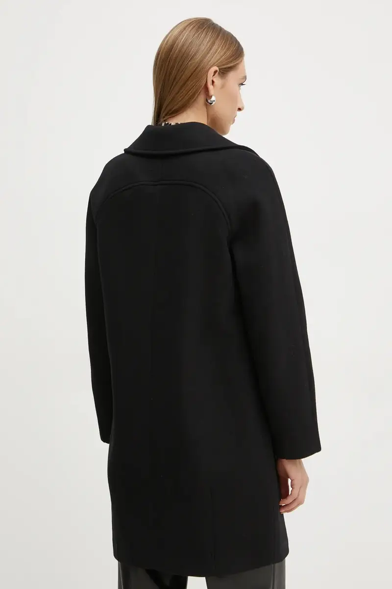 cappotto con aggiunta di lana GITI Nero miniatura 3