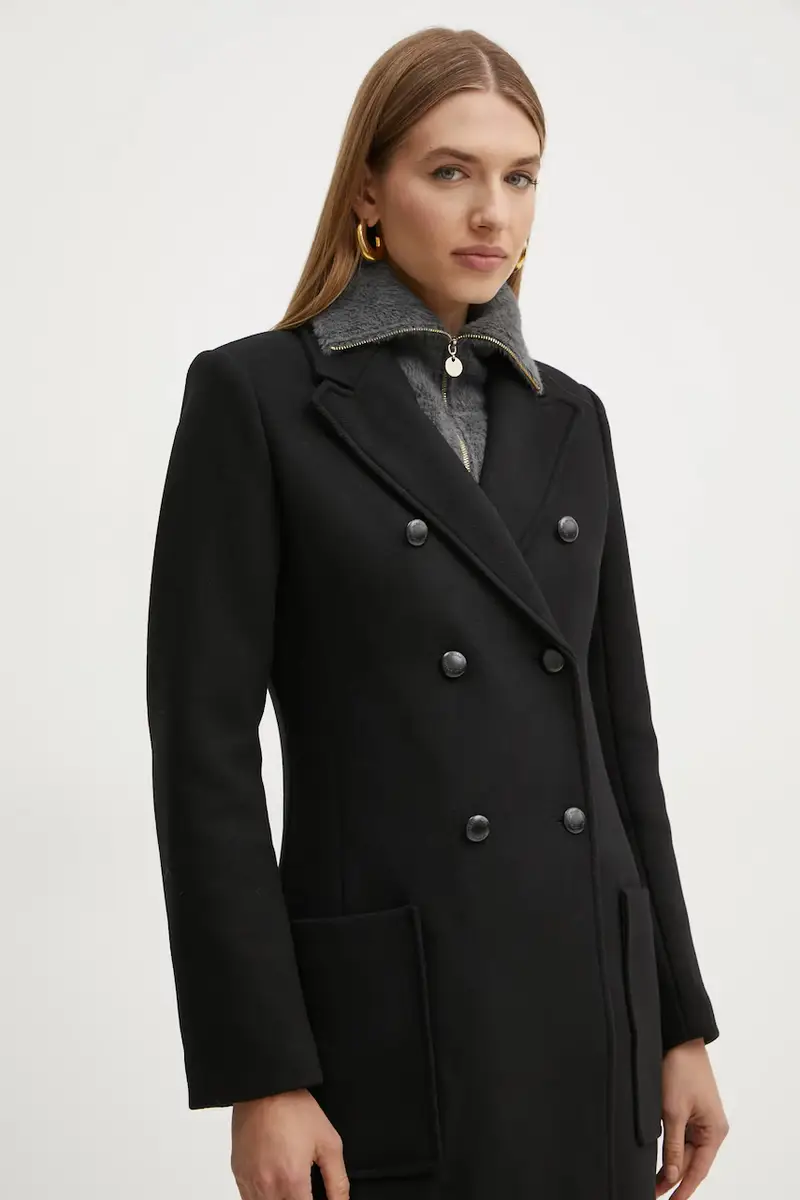 cappotto con aggiunta di lana GMIDI colore nero GMIDI miniatura 4