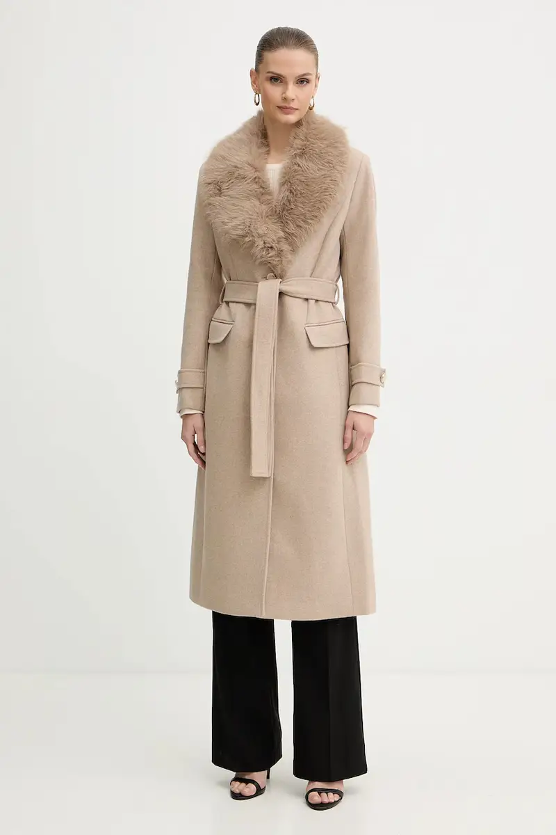 cappotto con lana colore beige GPEAKS