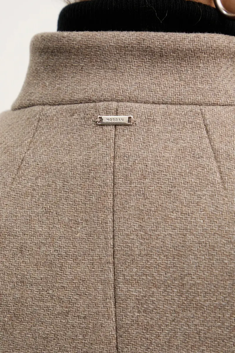 cappotto con lana colore beige GUERTA miniatura 5